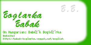 boglarka babak business card